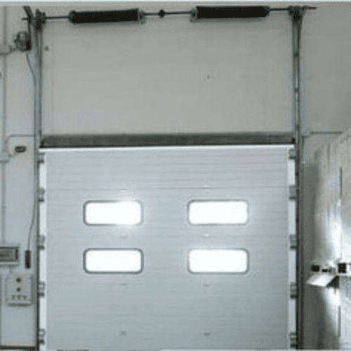 Sectional Overhead Door with Two Rows of Windows